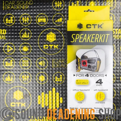Sound Deadening CTK Standard Pro Car Audio Speaker Kit 4 Sheets