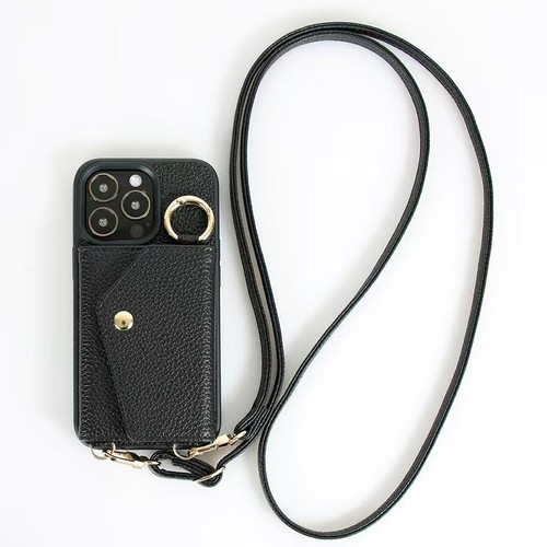 Leather Wallet Mirror Lanyard Case For iPhone 16 Pro Max 15 14 13 12 11 Cover - Picture 25 of 30