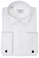 Xact Mens Formal Tuxedo/Dress Shirt with Double Cuff and Cuff Links