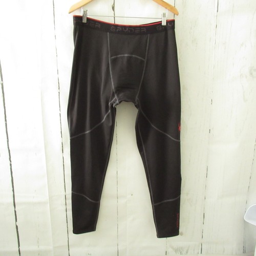 New Spyder Pants XL X Large Active Proweb Baselayer Black Quick Dry Breathable