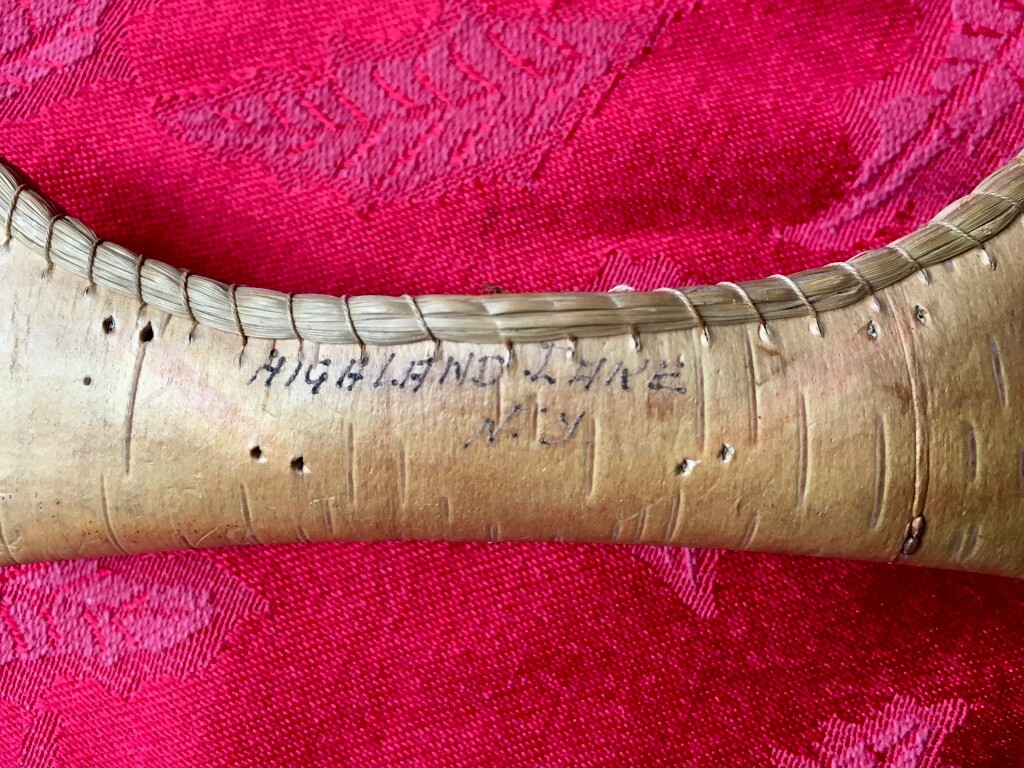 birchbark canoes souvenirs from Urbanna & Harrisonburg VA & Highland