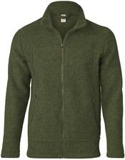 Engel Natur Herren Woll Fleece Jacke tailliert schilf grün oliv Wolle IVN