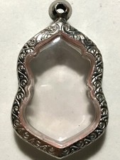 STAINLESS STEEL CASE/CASING AMULET PHRA LP THAI BUDDHA PENDANT C296 h4 w2.8 cm