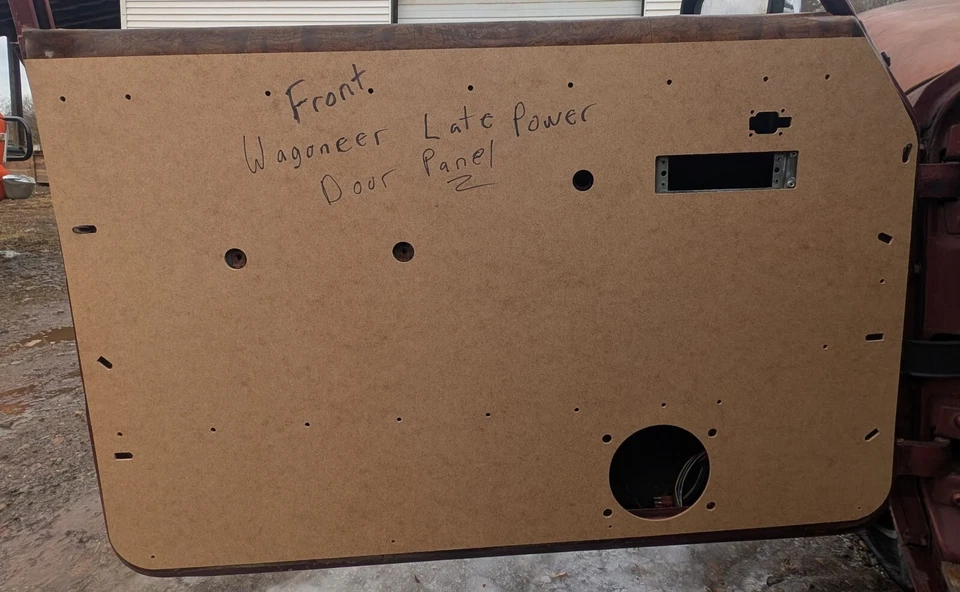 Pair ABS Plastic Power Window Front Door Panels fits Jeep Grand Wagoneer 84-91 - Image 3 of 4