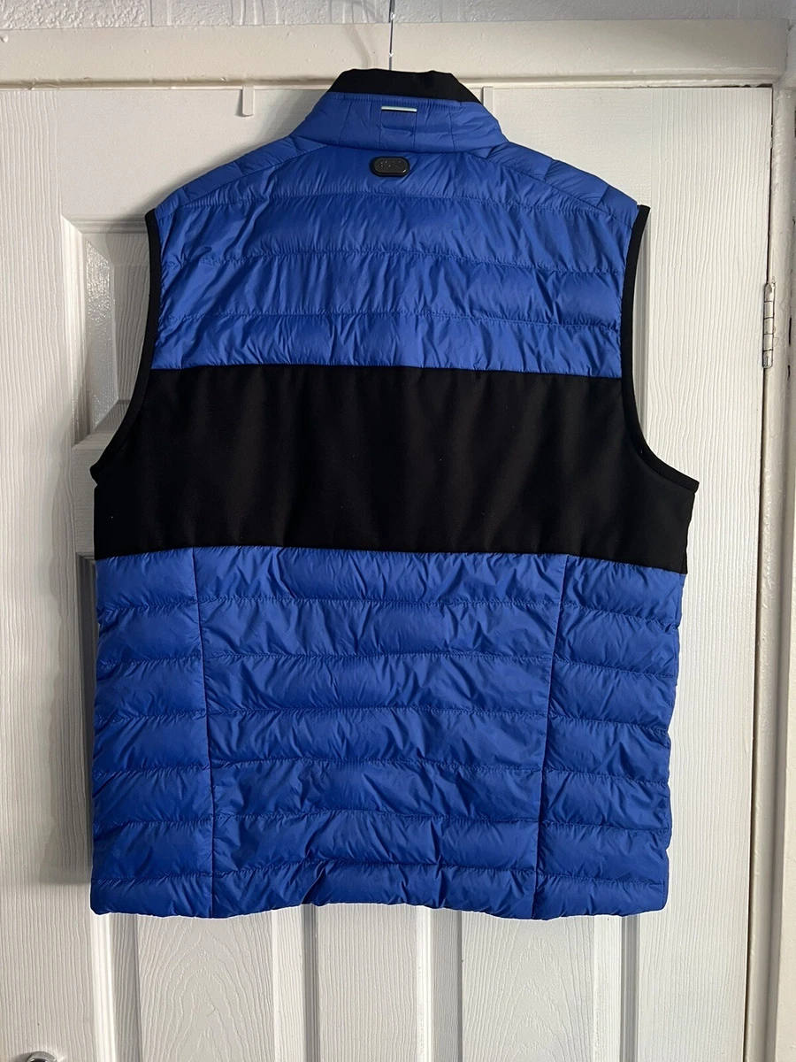 Hugo Boss Mens Gilet Blue Black Down Body Warmer Size XL eBay