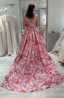 strapless open back dress Julitta Pink A-line Mid-length Dress with 3/4 sleeves and V-neckline –  Andiata