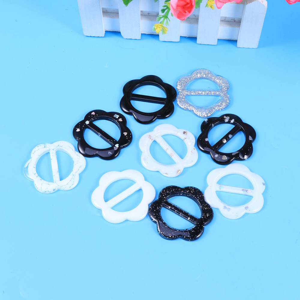 9 Pcs Scarf Clips Slides Neckerchief Holder Round Scarf Clip eBay