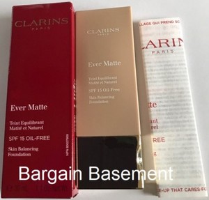 Clarins Ever Matte Foundation Colour Chart