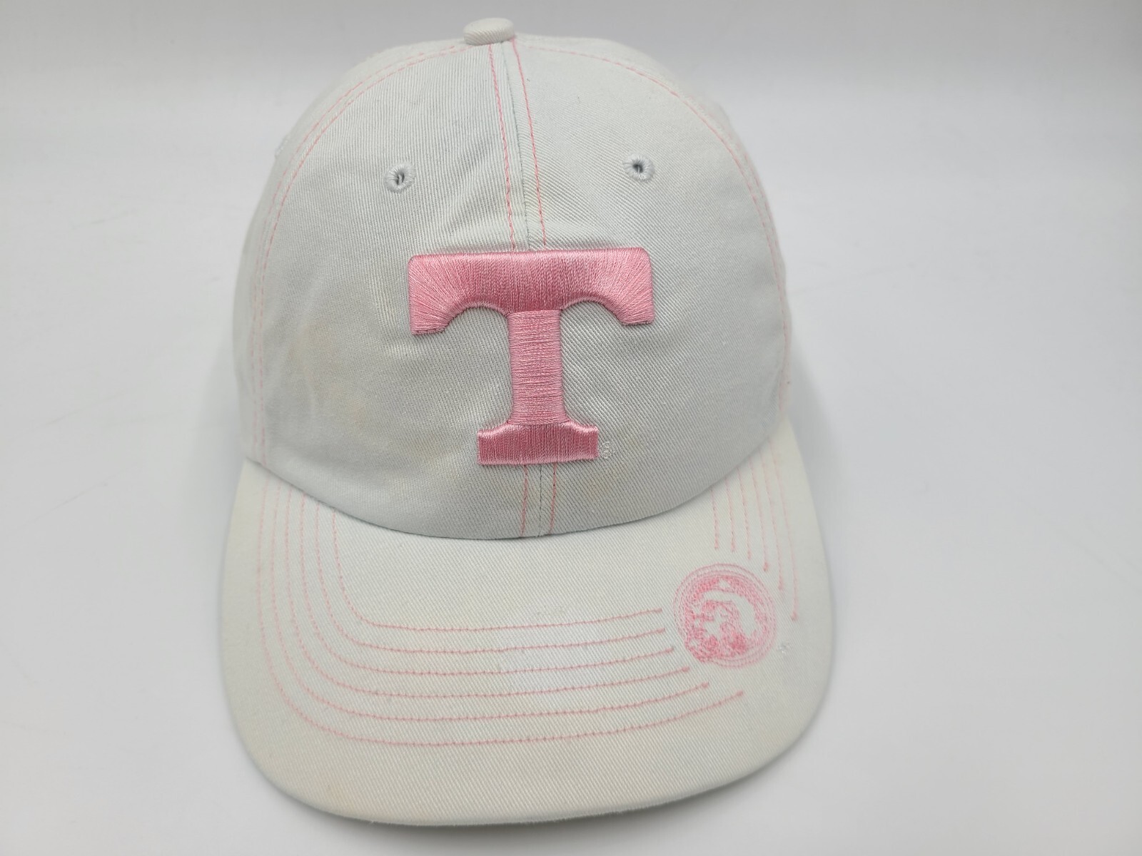 Women Tennessee Volunteers Twins Enterprise Distressed Hat Cap NCAA White Pink