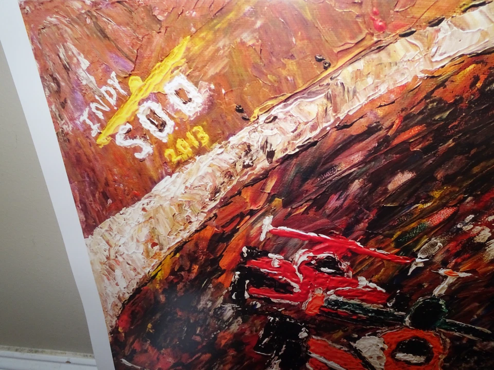 Плакат гоночный автомобиль Indy 500 2013 Indianapolis ограниченный выпуск M. Moore - Изображение 3 из 4