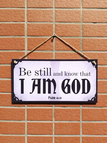 CARISPIBET Be still and know that I am God | home decorative sign faith & belief - Picture 5 of 6