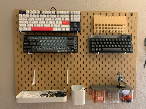 2x LARGE 25mm IKEA SKADIS Pegboard Accessory Mechanical Keyboard Display - 第 4/9 張圖片