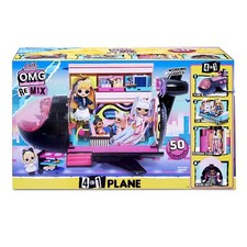 LOL Surprise OMG Remix 4-in-1 Plane Playset Transforms With 50