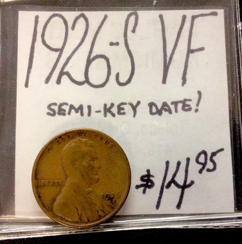 1926 S Lincoln Cent VF! Semi-Key Date! ENN Coins