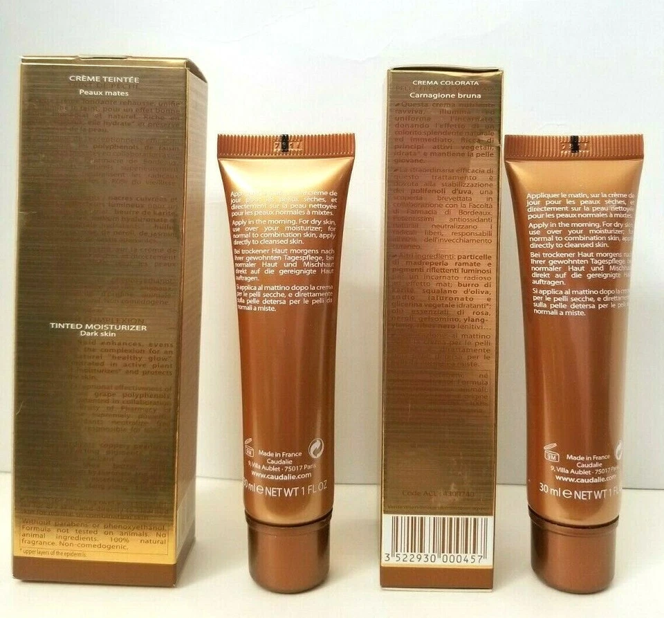 2 pçs Creme Caudalie Teintee Hidratante Tingido de Tez Fresca 1oz DOREE GOLDEN - Imagem 4 de 4
