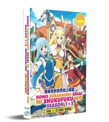 Anime DVD Kono Subarashii Sekai Ni Shukufuku Wo Season 1+2 Vol.1-22 End +  Movie