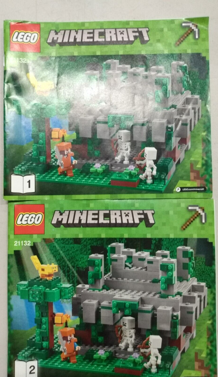 LEGO: Minecraft Instruction Booklets ONLY &2 #21132 The Jungle Temple