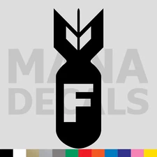 F Bomb Vinyl Die Cut Decal Sticker