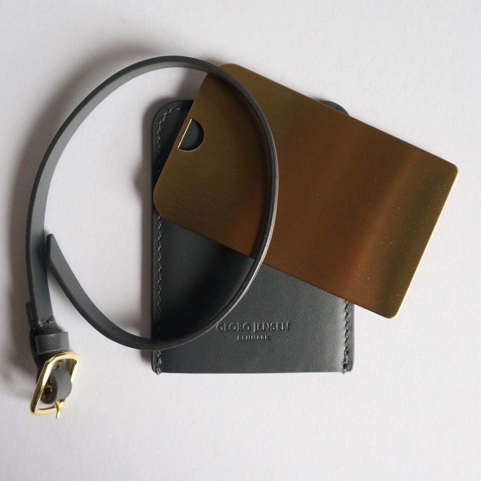 Jensen LUGGAGE Tag SHADES Steel. Leather. Helena Rohner. 10013696