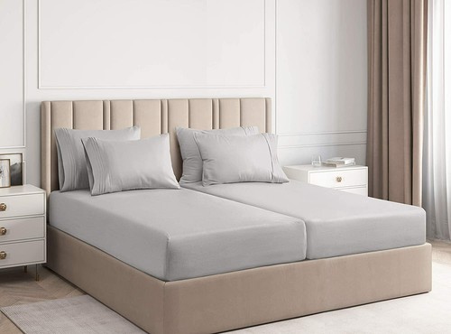 Hotel Luxury Bed Sheets Light Gray 