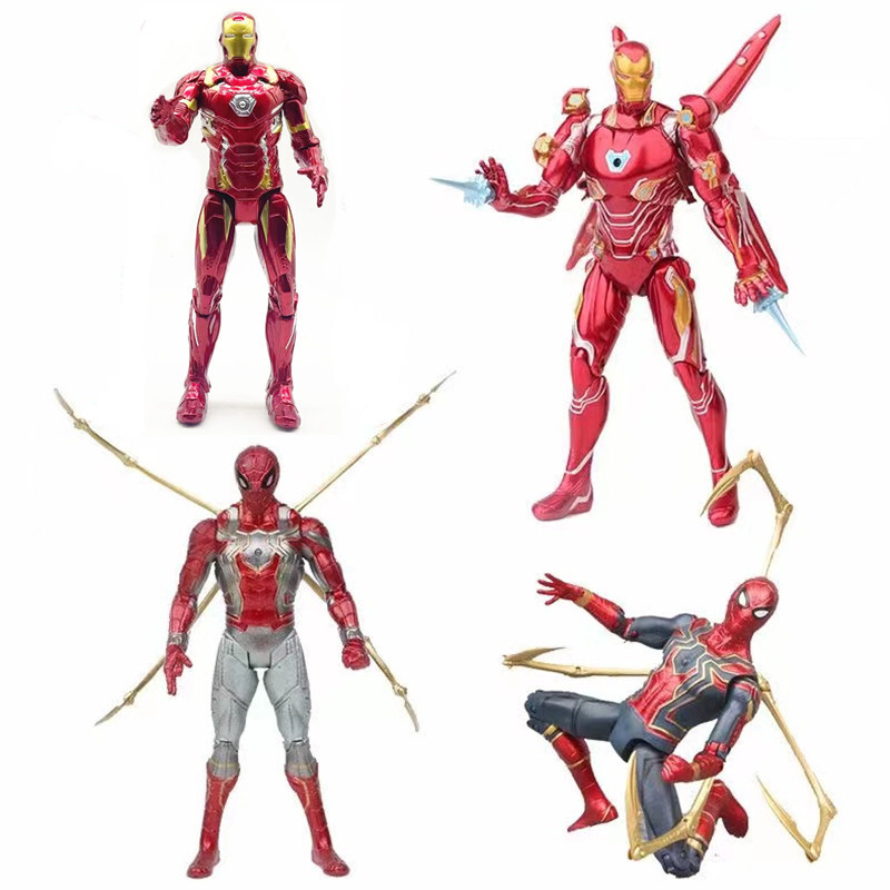 Marvel Spider-Man Iron Spider Iron man MK45 MK85 Model Action Figures Toy Gift