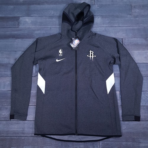 Nike NBA Houston Rockets Showtime Hoodie Jacket Therma Flex Mens LARGE TALL Grey