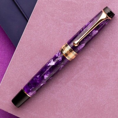 Aurora Optima Viola Fountain Pen (996-LAZ) New