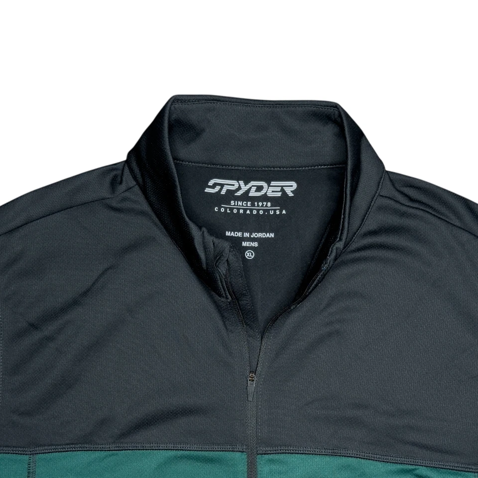 Spyder Charger Masculino XL 1/2 Meio Zíper Esqui Snowboard Baselayer Verde Cipreste Novo com etiquetas - Imagem 3 de 4