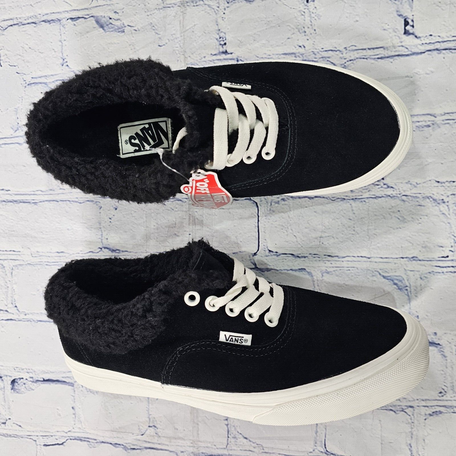 SAOLA Scarpe da ginnastica Vans DA UOMO 7 5 DONNA 9 accoglienti sherpa foderate nere bianche