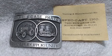 JJ Case Parts Land Of Opportunity 1986 Trade Fair Buckle Spec Cast Buckle Great
