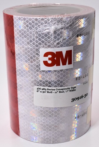 3M 983-72 Reflective Truck Trailer Vehicle Conspicuity Safety Tape Red 2" x 150'