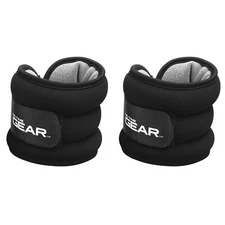 Go Time Gear Fitness Comfort Ankle and Wrist Weights 2.5 lb each-5 lb Pair Black