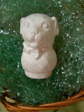 Unusual, antique 1930, USA celluloid, figural two color PUPPY dog, rattle toy