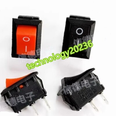10PC NEU Power switch KCD1-101 2 pin 2 stop 3A 250V warping switch two pins #YT