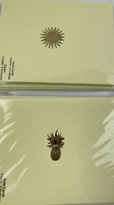 (2) Studio 18  8 Note Cards With Envelopes PINEAPPLE SUN Unopened