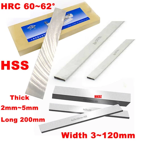 HSS Lathe Bar Turning Tool High Speed Steel HRC 60~62° Thick 2mm~5mm Long 200mm