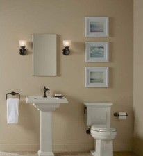 KOHLER CB-CLC1526FS CLC Flat 15" W x 26" H Aluminum Single Medicine Cabinet w...