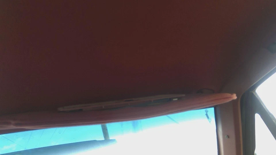 Quebra-sol direito Jeep Cherokee 1985 passageiro fabricante de equipamento original vermelho - Imagem 2 de 4