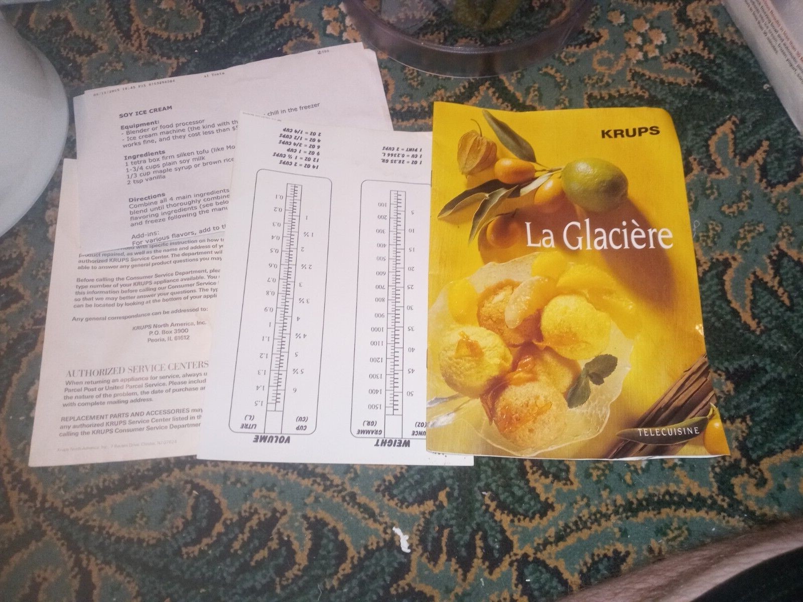 Krups La Glaciere Automatic Electric Ice Cream Maker Model 337 with