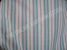 Pottery Barn Classic Ticking Stripe Bed Skirt Dust Ruffle King Periwinkle Cotton
