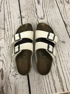 white 2 buckle sandals