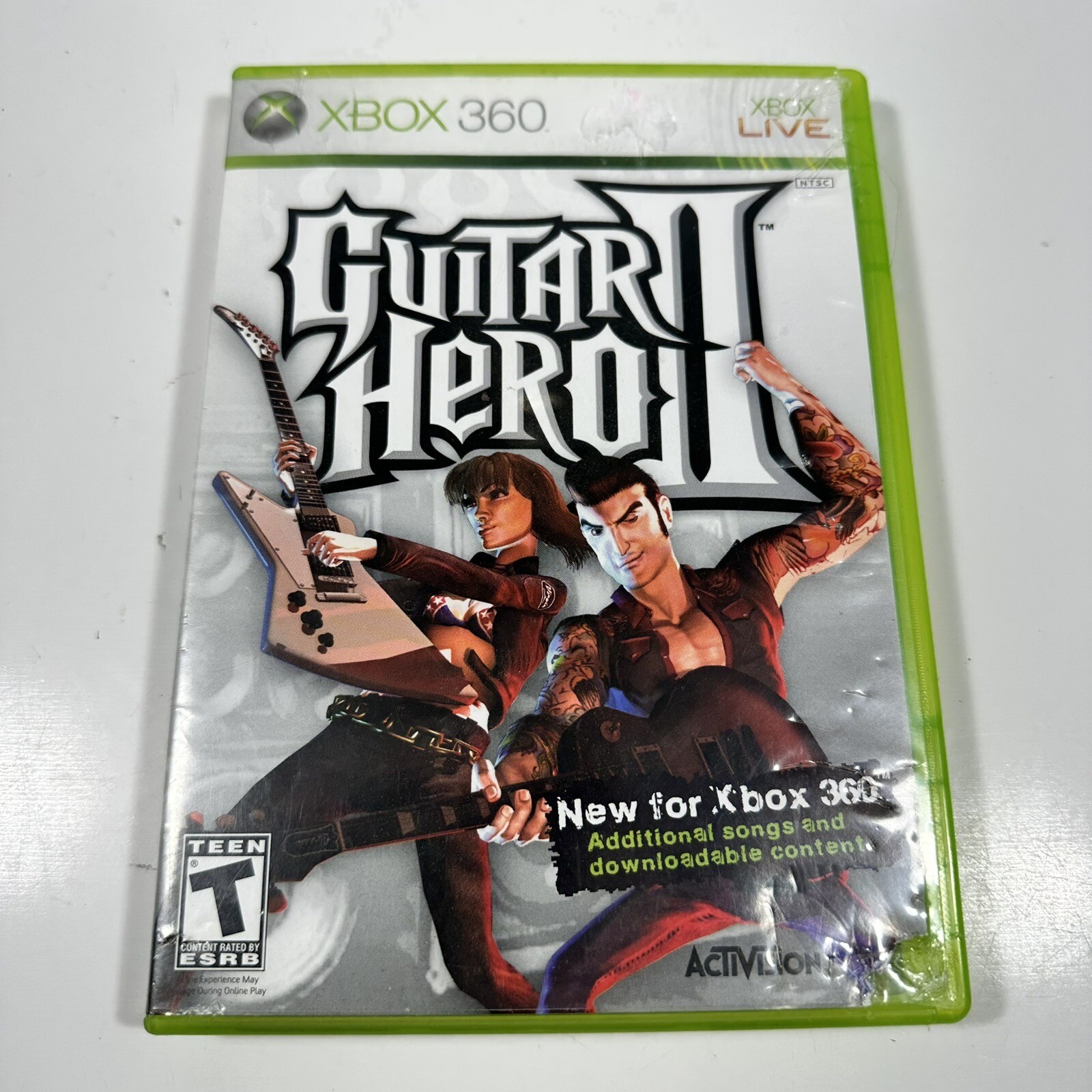 XBOX 360 Wireless Gibson Les Paul Guitar Hero Controller No Dongle W