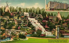 Waterfall at Olson Park CHICAGO ILLINOIS IL Olson Rug Co Postcard