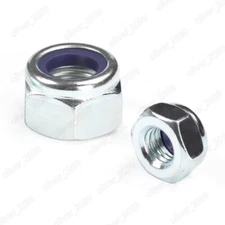 Galvanized Steel DIN985 Nylon Insert Lock Nuts Hex Nylock Nuts M3M4 M5 M6 M8-M24