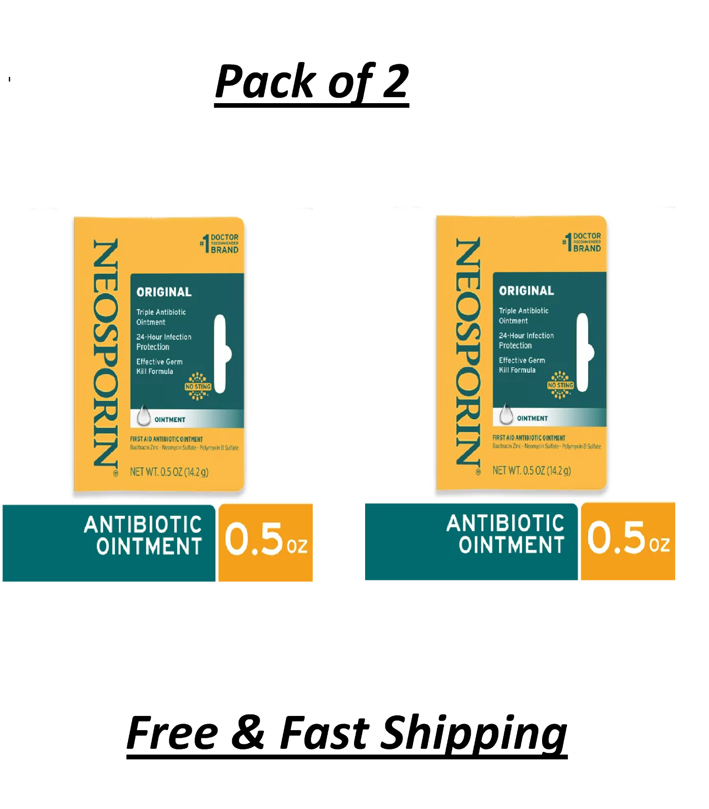 Neosporin Original First Aid Antibiotic Bacitracin Ointment,.5 oz(pack