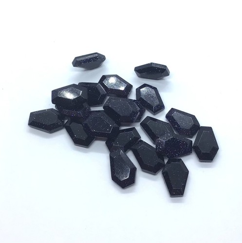 Piedra preciosa suelta facetada corte ataúd piedra solar azul AAA para hacer todo tipo de joyas - Imagen 4 de 12