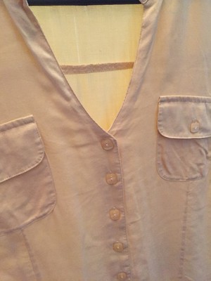 Top Femme Bay Studio Jaune - Taille 1X (Plus) - Sans Manches - Occasion Très Bon état