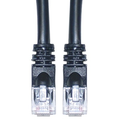 7ft Cat5e Black Ethernet Patch Cable, Snagless/Molded Boot  10X6-02207