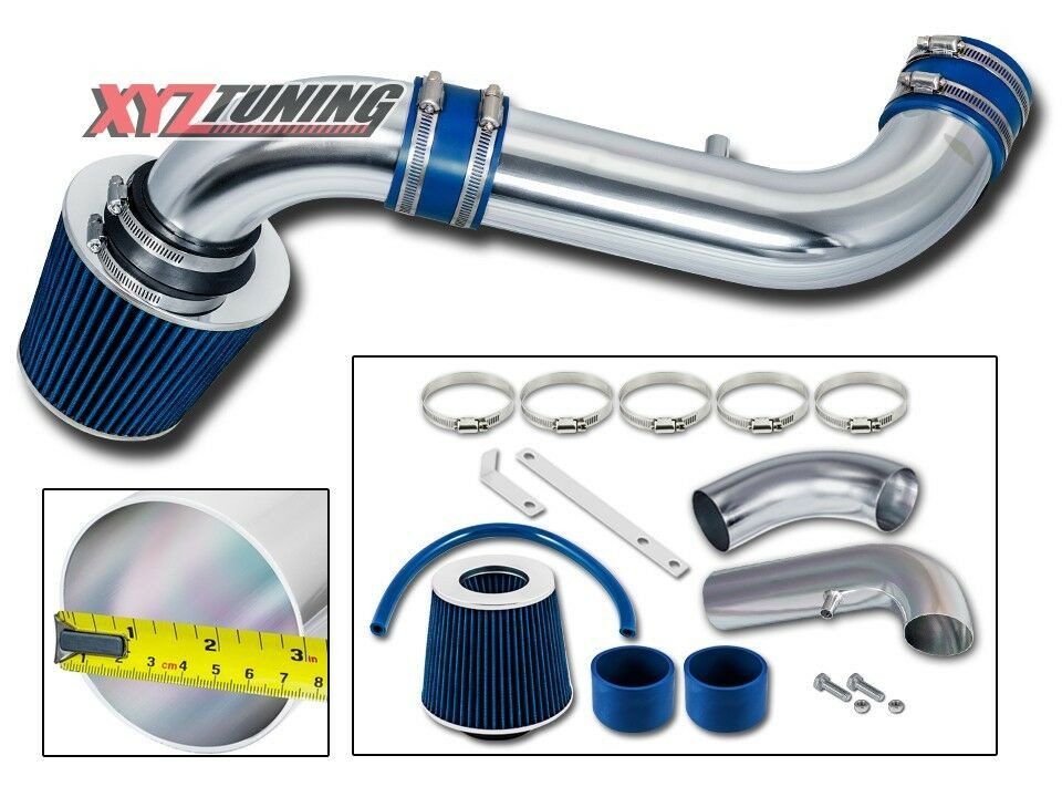 BLUE 00-02 Durango/Dakota 4.7L V8 Cold Air Intake Induction Kit + Filter 3"