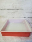 Vintage Vibrant Pink Flamingo Pyrex 8 inch Square Casserole Baking Dish #222